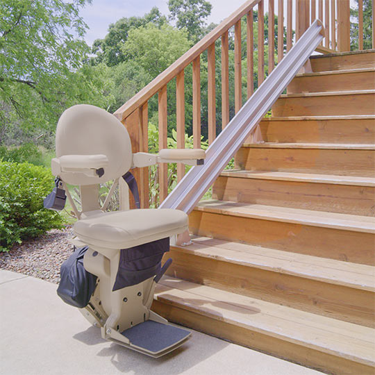 Surprise outdoor stairway staircase chair stairlift glide